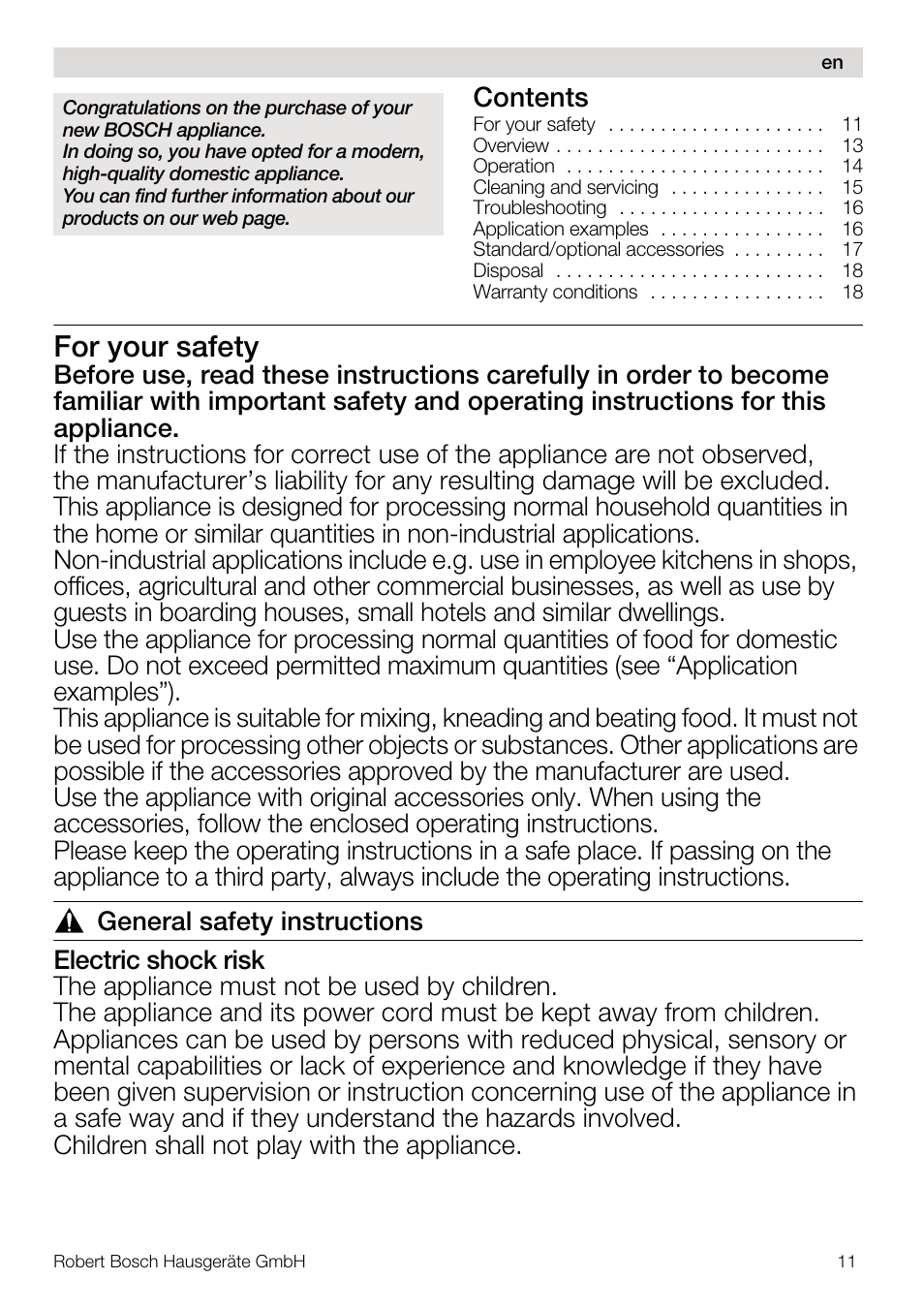 Bosch MUM4832 KITCHEN MACHINE 600W BLANC Couleur blanc blanc User Manual | Page 11 / 174