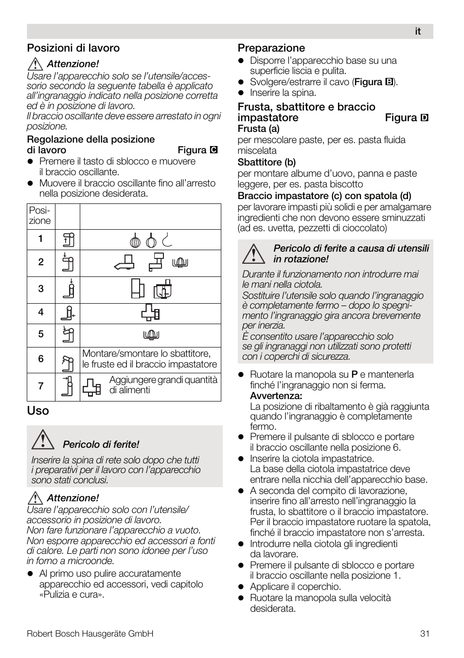 Bosch MUM4832 KITCHEN MACHINE 600W BLANC Couleur blanc blanc User Manual | Page 31 / 174