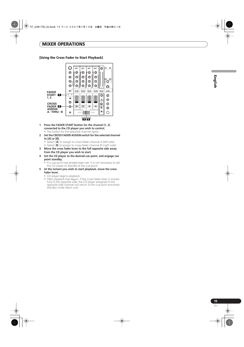 Mixer operations | Pioneer DJM-700-S User Manual | Page 15 / 184