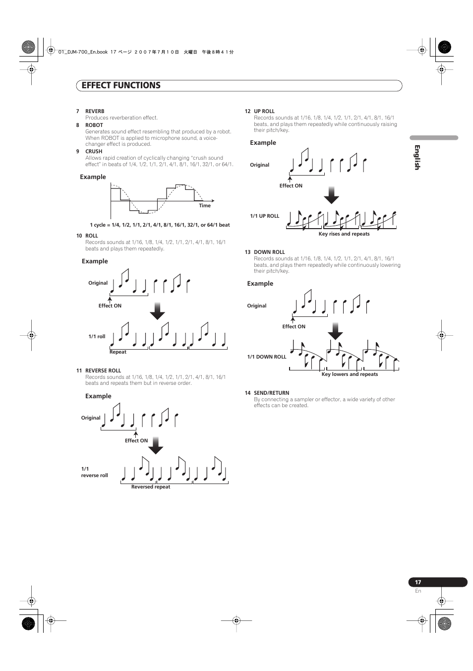 Effect functions | Pioneer DJM-700-S User Manual | Page 17 / 184