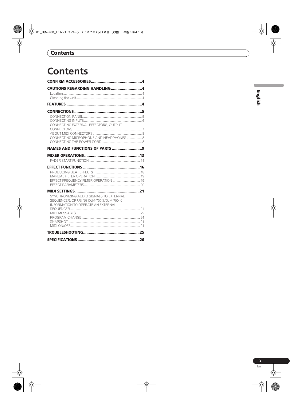 Pioneer DJM-700-S User Manual | Page 3 / 184