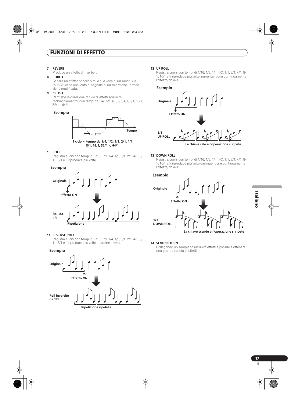 Funzioni di effetto | Pioneer DJM-700-S User Manual | Page 95 / 184