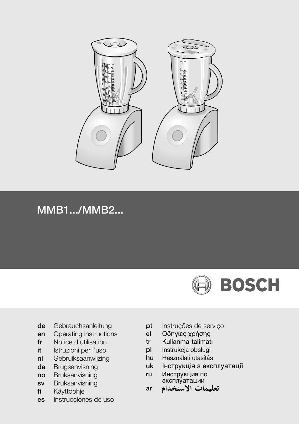 Bosch MMB11R2 Blender rouge User Manual | 94 pages