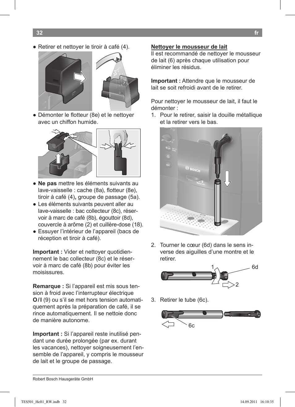 Bosch TES50129RW VeroCafe Machine à café Expresso automatique Noir User Manual | Page 32 / 117