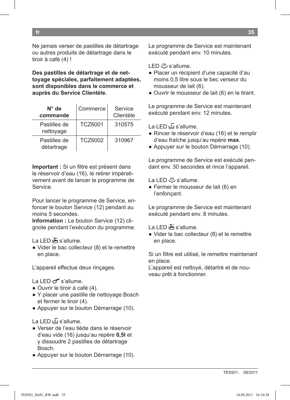 Bosch TES50129RW VeroCafe Machine à café Expresso automatique Noir User Manual | Page 35 / 117