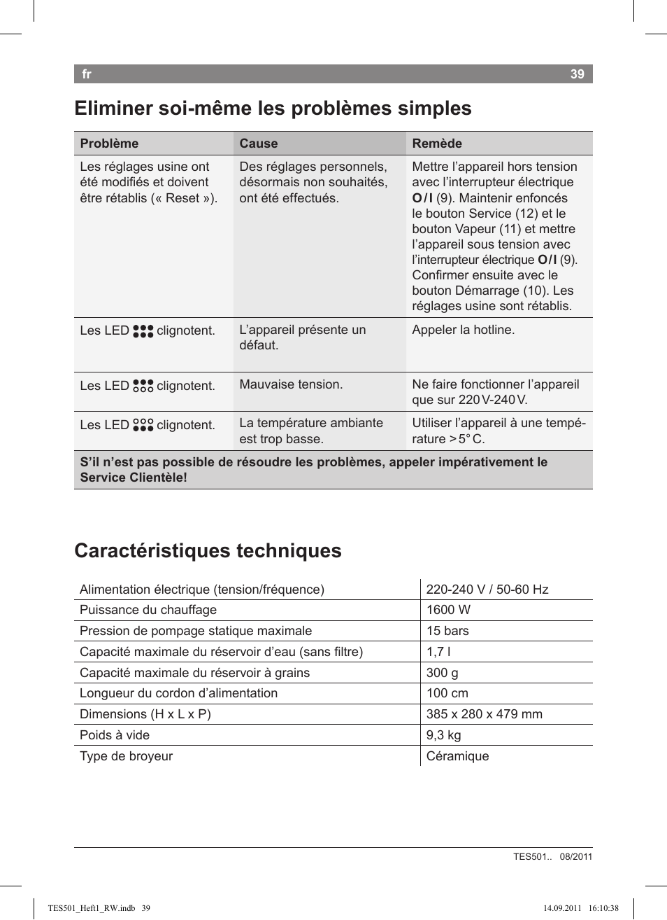 Bosch TES50129RW VeroCafe Machine à café Expresso automatique Noir User Manual | Page 39 / 117