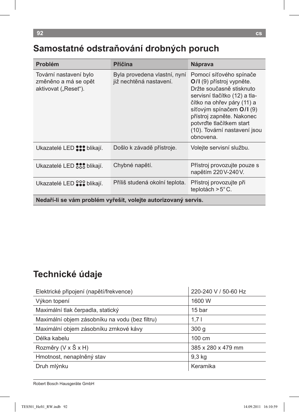 Bosch TES50129RW VeroCafe Machine à café Expresso automatique Noir User Manual | Page 92 / 117