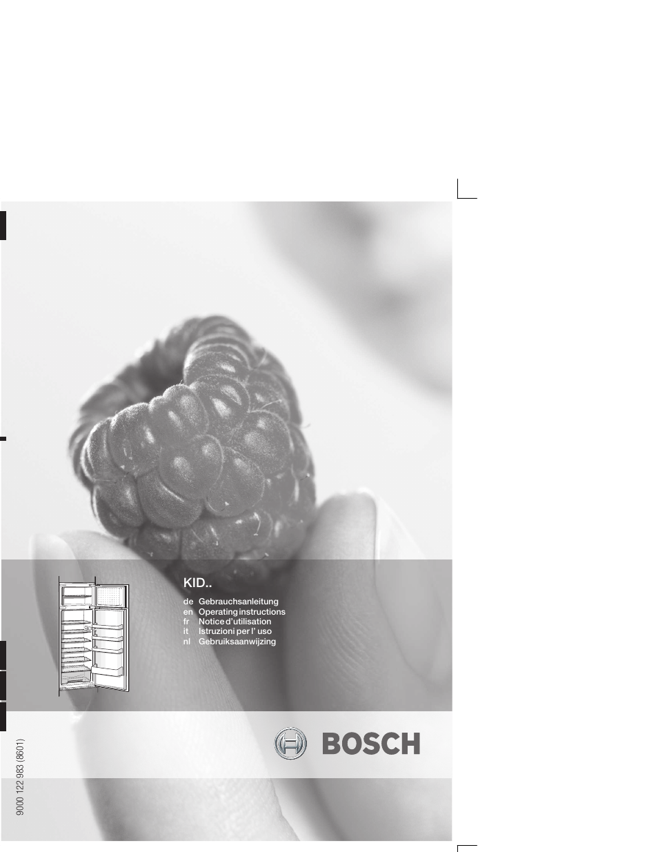 Bosch KID26V21IE Réfrigérateur 2 portes intégrable Confort Fixation de porte par glissières User Manual | 74 pages