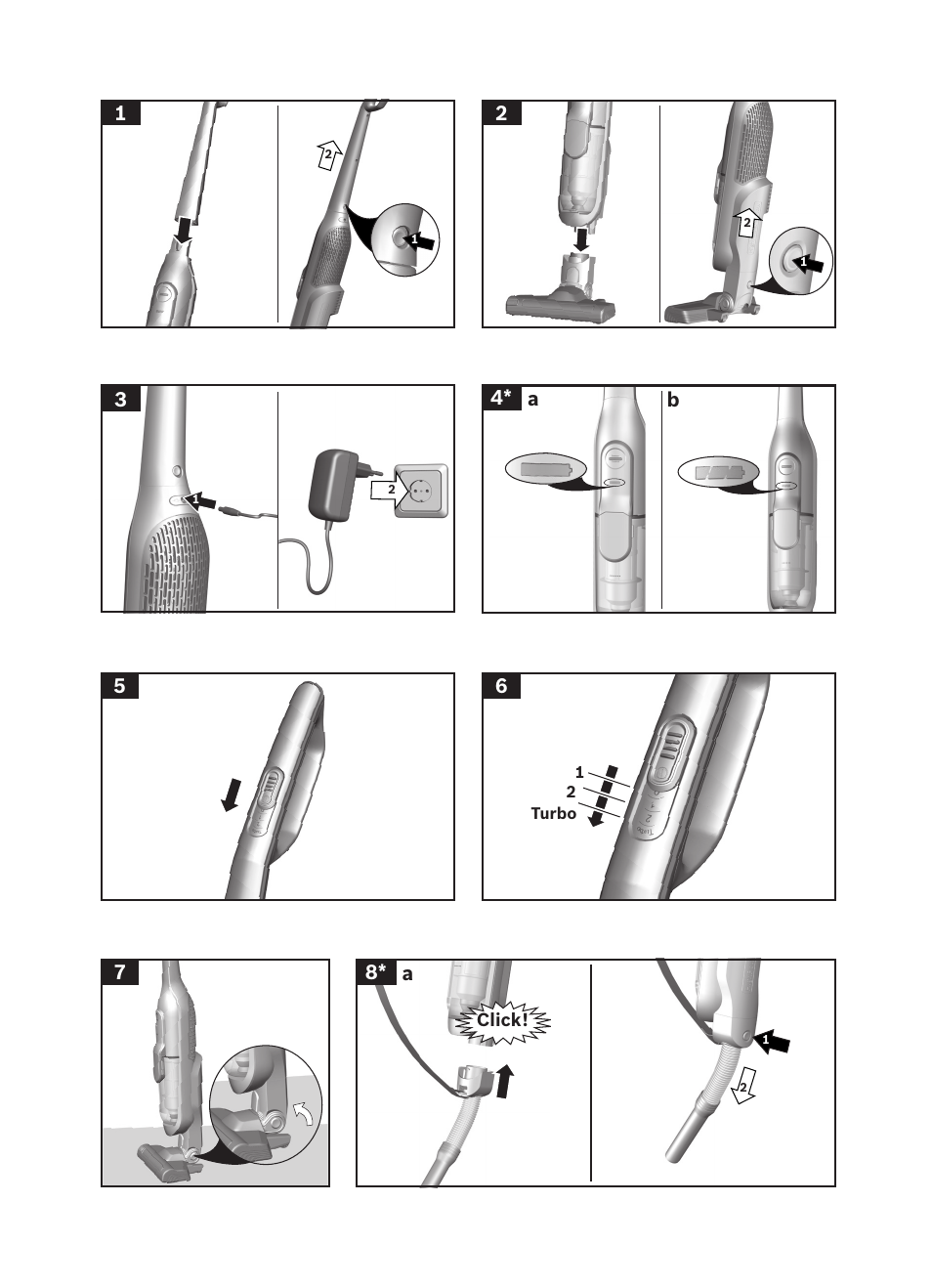 Bosch LithiumPower 25.2V Aspirateur balai sans fil rechargeable BBH52550 Argent minéral User Manual | Page 104 / 108