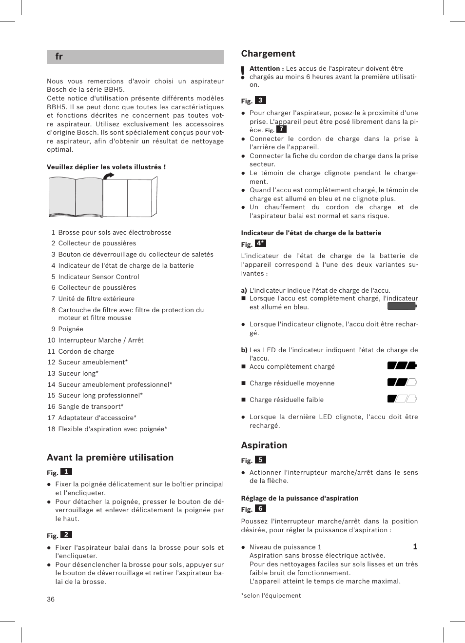 Bosch LithiumPower 25.2V Aspirateur balai sans fil rechargeable BBH52550 Argent minéral User Manual | Page 37 / 108