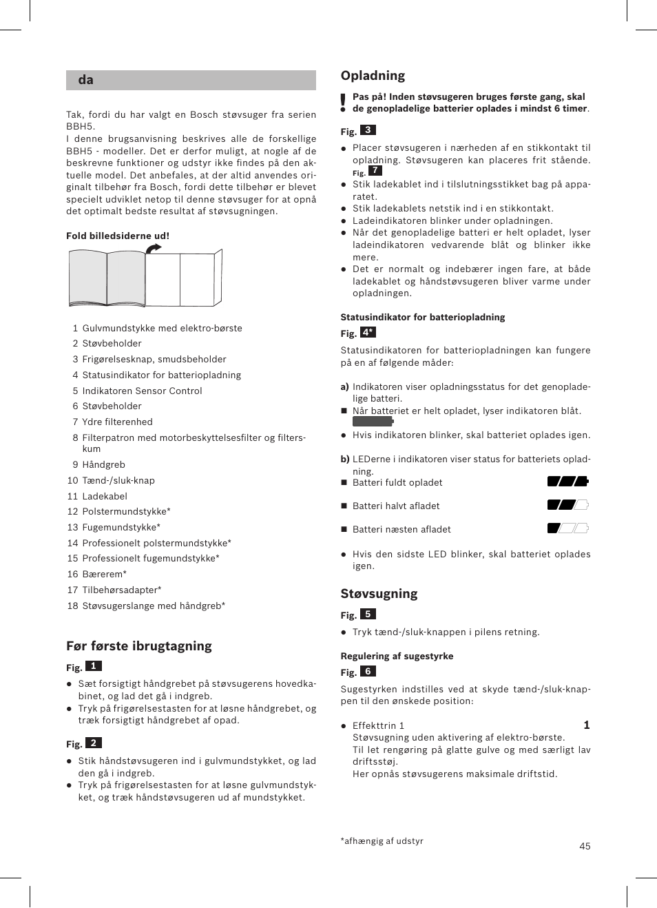 Bosch LithiumPower 25.2V Aspirateur balai sans fil rechargeable BBH52550 Argent minéral User Manual | Page 46 / 108