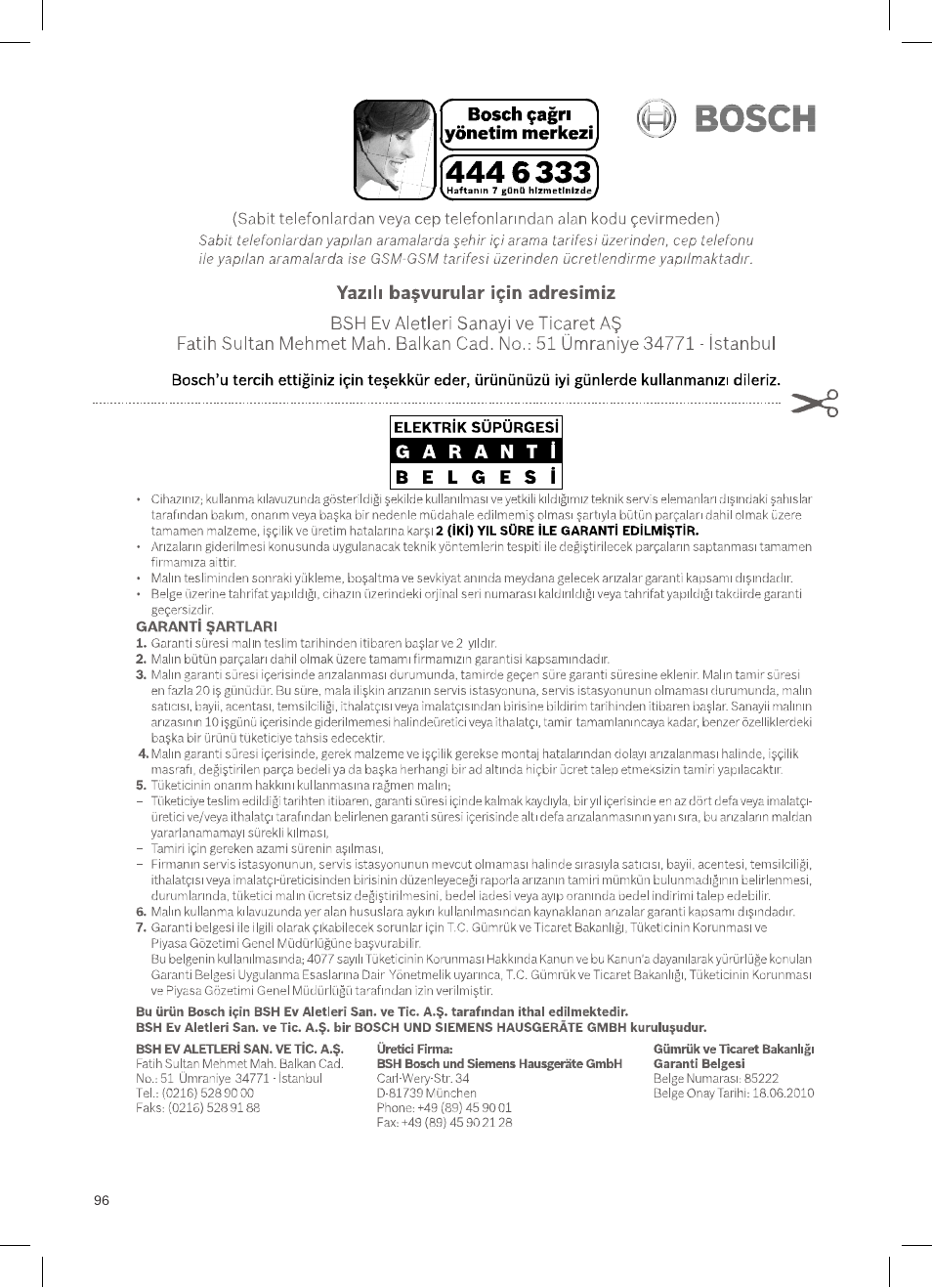 Bosch LithiumPower 25.2V Aspirateur balai sans fil rechargeable BBH52550 Argent minéral User Manual | Page 97 / 108