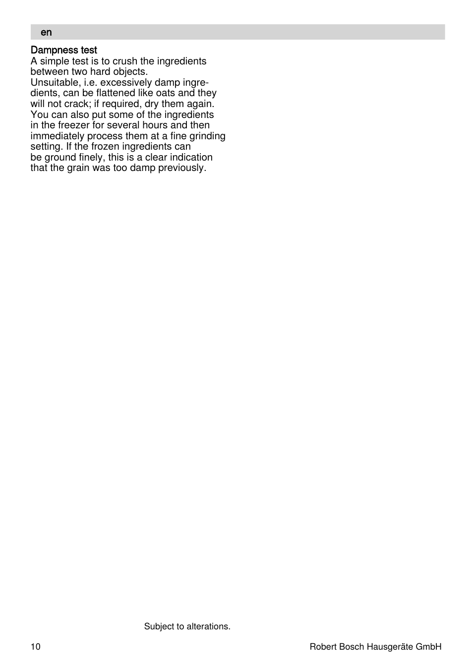 Bosch MUZXLVE1 VitalEmotion pour les maîtres du pain le kit VitalEmotion est composé dun moulin à céréales dun mini-hachoir Multi-mixer et de 3 disques User Manual | Page 10 / 74