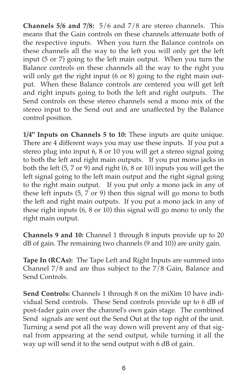 M-AUDIO Mixim 10 User Manual | Page 6 / 12