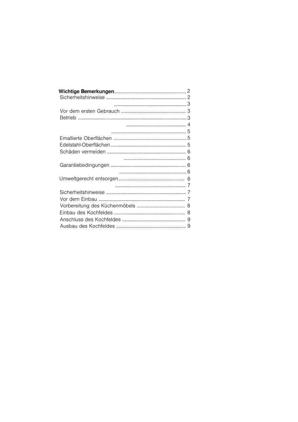 Bosch NCT615C01 Table électrique 60cm User Manual | Page 2 / 48