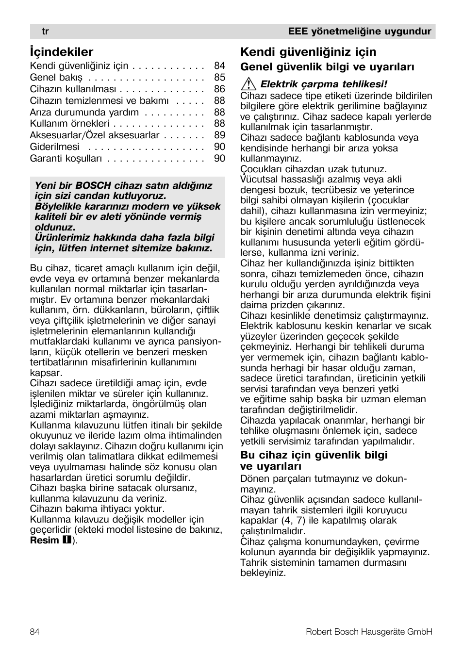 Bosch MUM48CR1 KITCHEN MACHINE 600W BLANC CHROME Couleur blanc CHR User Manual | Page 84 / 140