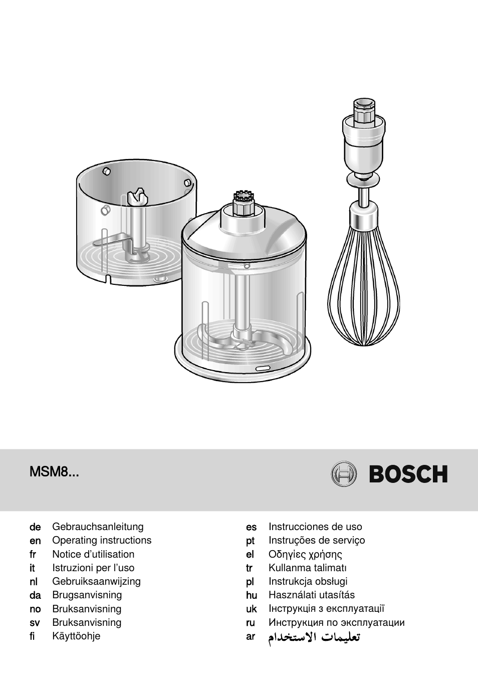 Bosch MSM87160 Mixeur plongeant noir EDG User Manual | 61 pages