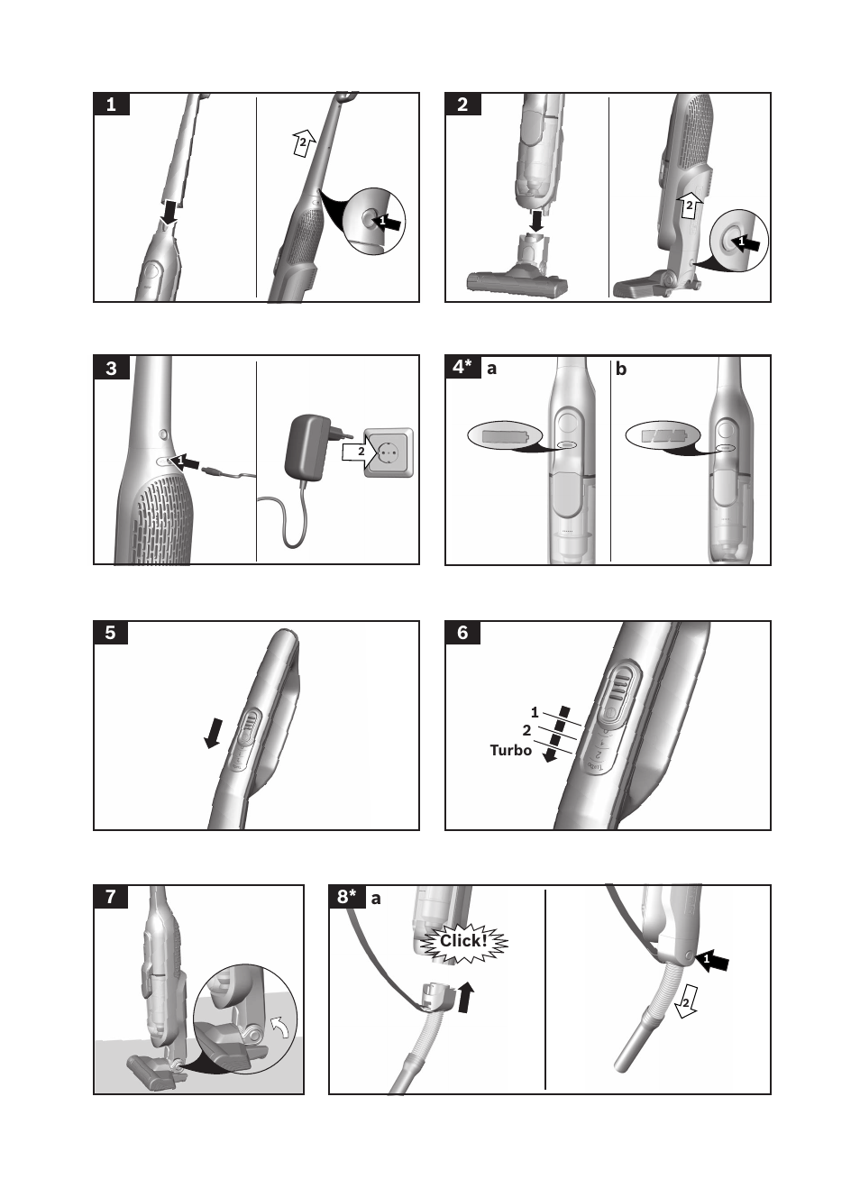 Bosch LithiumPower 18V Aspirateur balai sans fil rechargeable BCH51840 PABL User Manual | Page 104 / 108