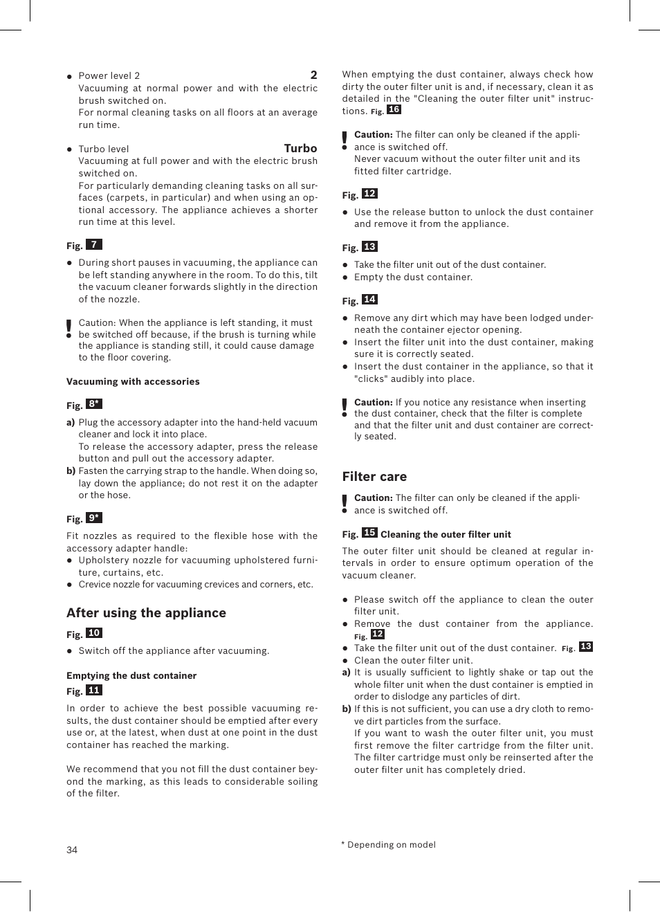 Bosch LithiumPower 18V Aspirateur balai sans fil rechargeable BCH51840 PABL User Manual | Page 35 / 108