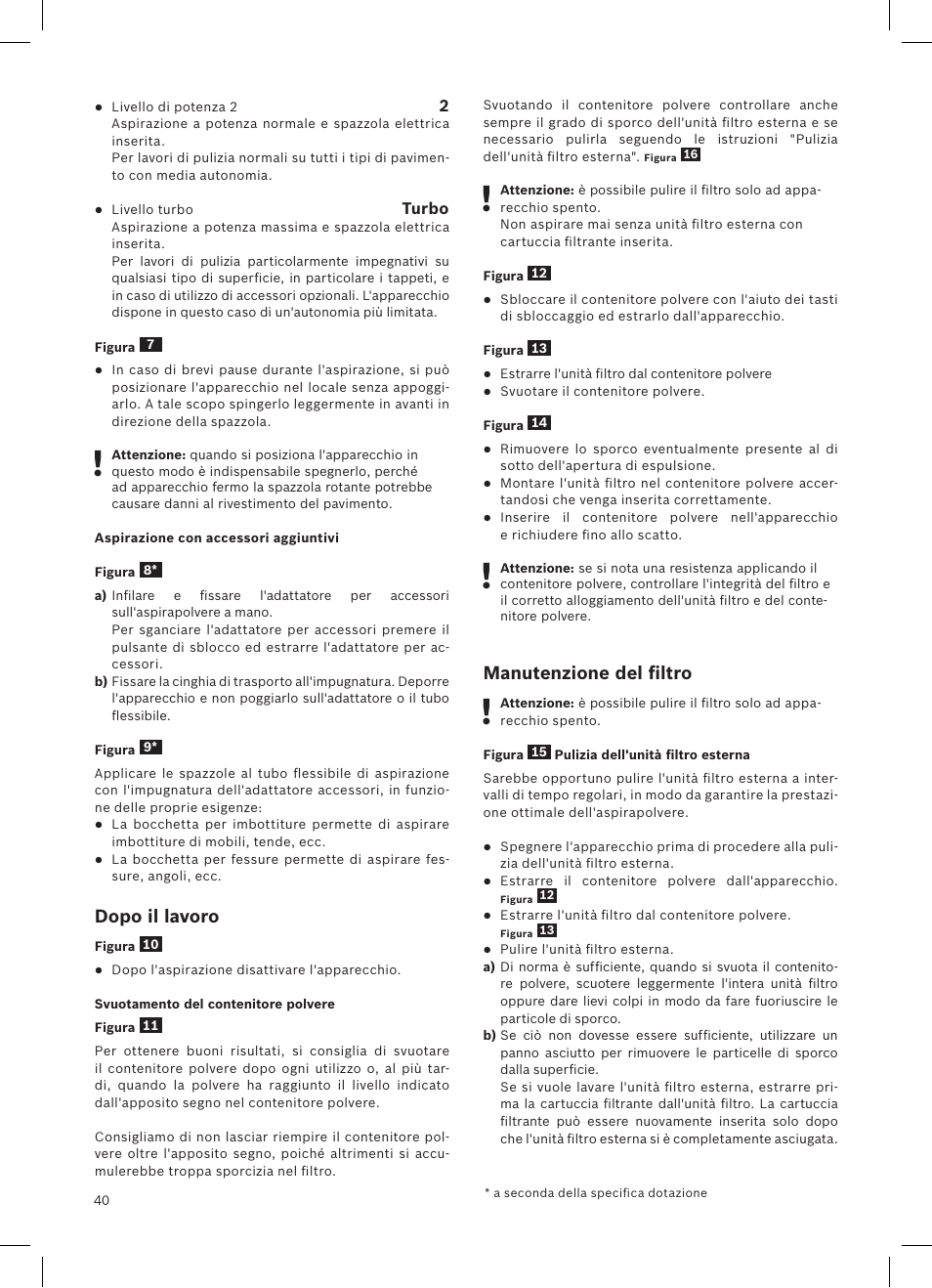 Bosch LithiumPower 18V Aspirateur balai sans fil rechargeable BCH51840 PABL User Manual | Page 41 / 108