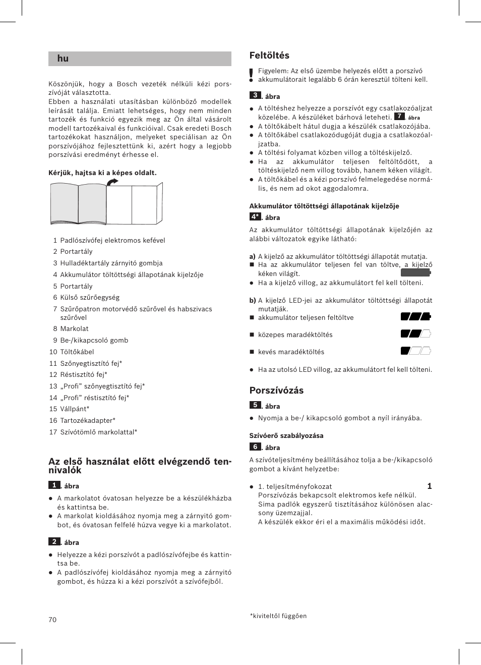 Bosch LithiumPower 18V Aspirateur balai sans fil rechargeable BCH51840 PABL User Manual | Page 71 / 108