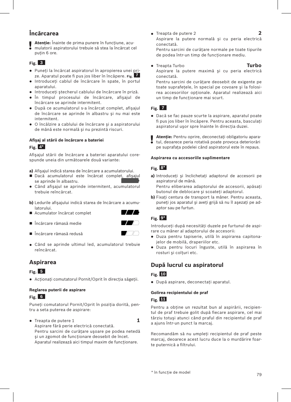 Bosch LithiumPower 18V Aspirateur balai sans fil rechargeable BCH51840 PABL User Manual | Page 80 / 108