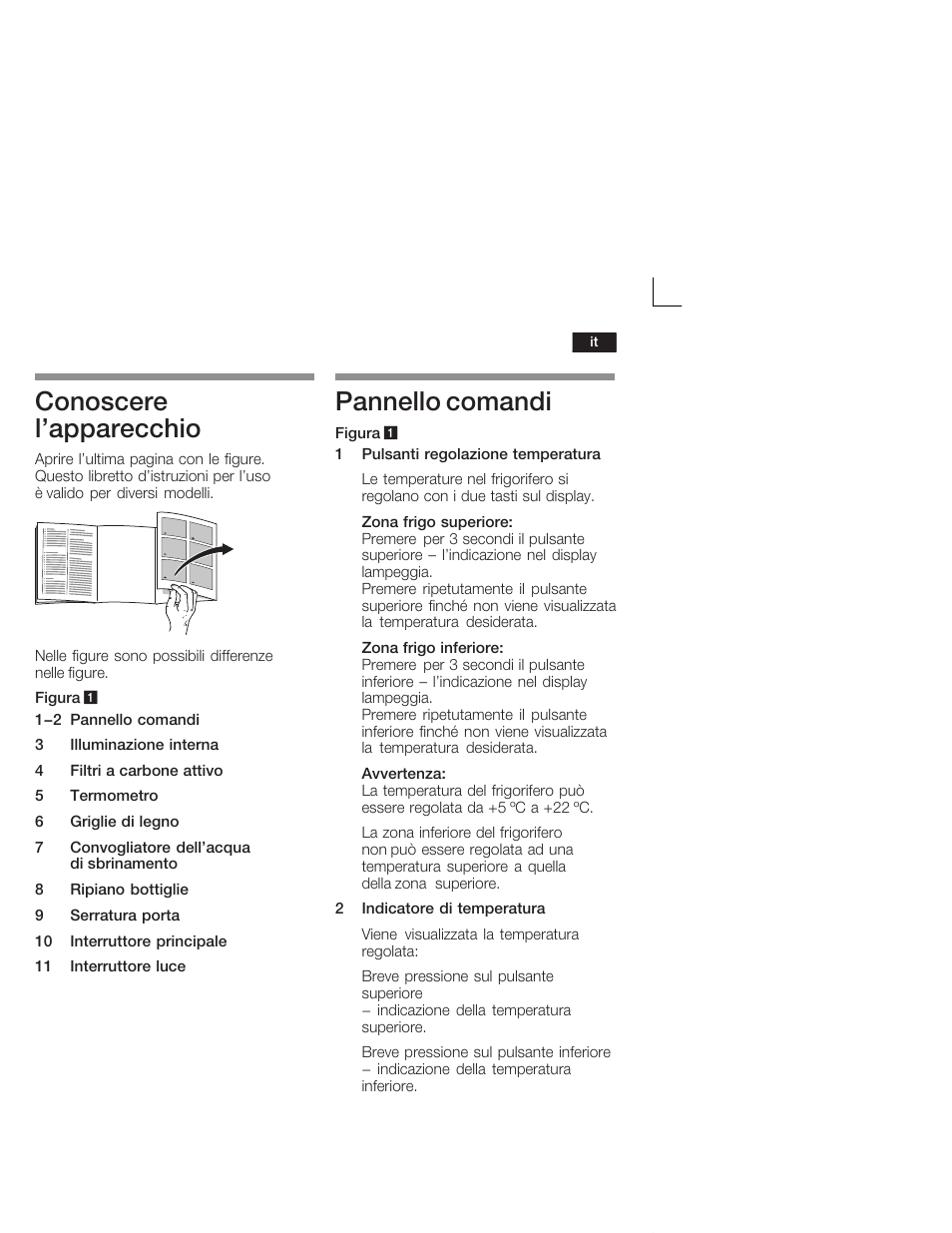 Conoscere l'apparecchio, Pannello comandi | Bosch KSW38940 Cave à vin de vieillissement Premium Luxe User Manual | Page 39 / 64