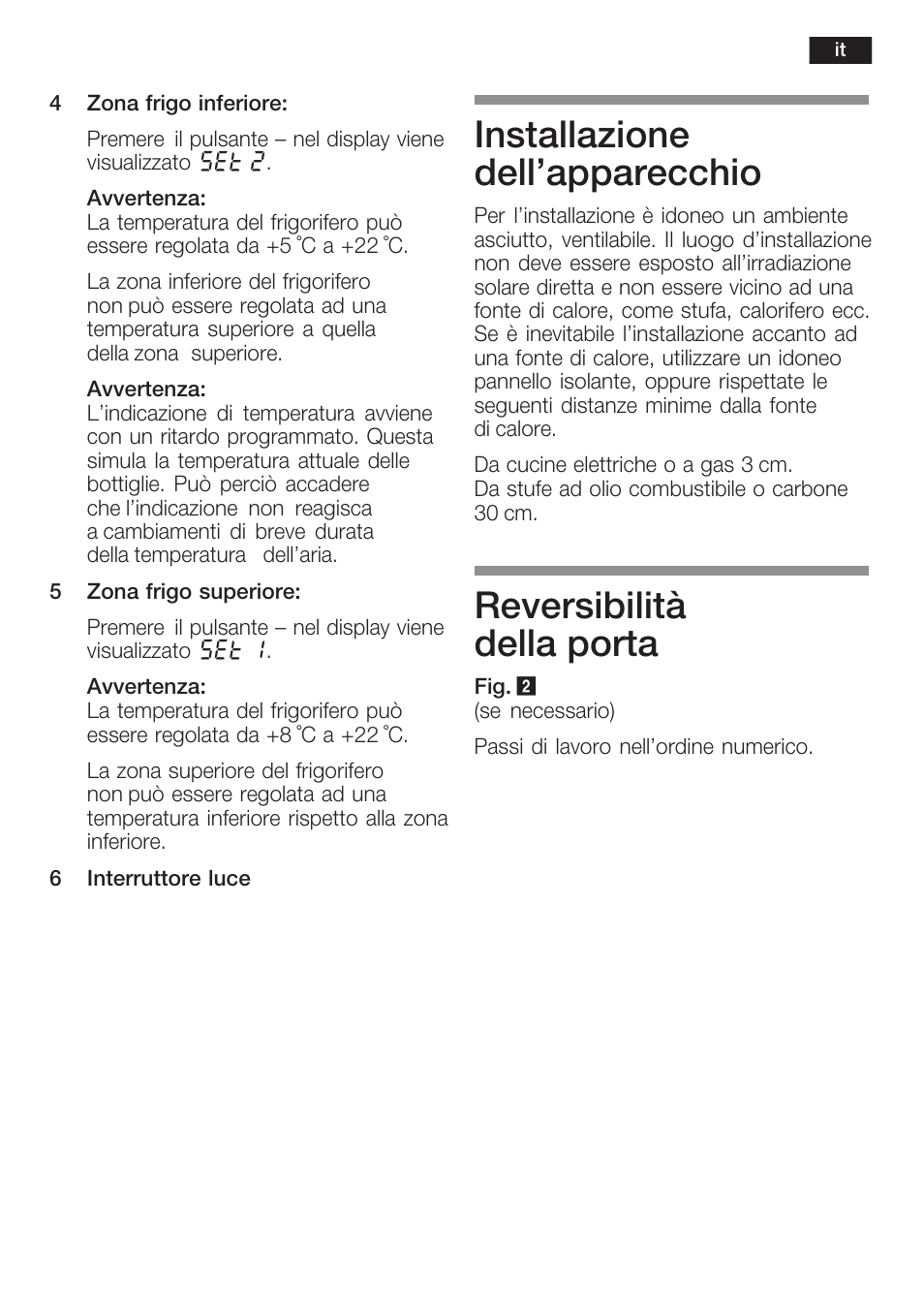 Installazione dell'apparecchio, Reversibilità della porta | Bosch KSW38940 Cave à vin de vieillissement Premium Luxe User Manual | Page 47 / 75