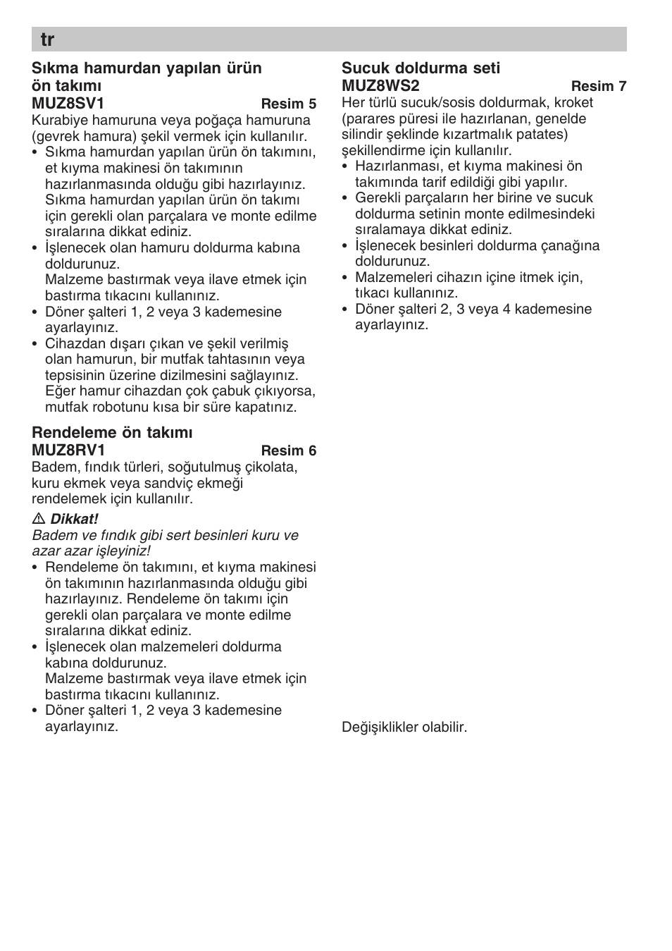 Bosch MUZ8FA1 Accessoires Hachoir à viande avec adaptateur pour MUM8 User Manual | Page 28 / 45