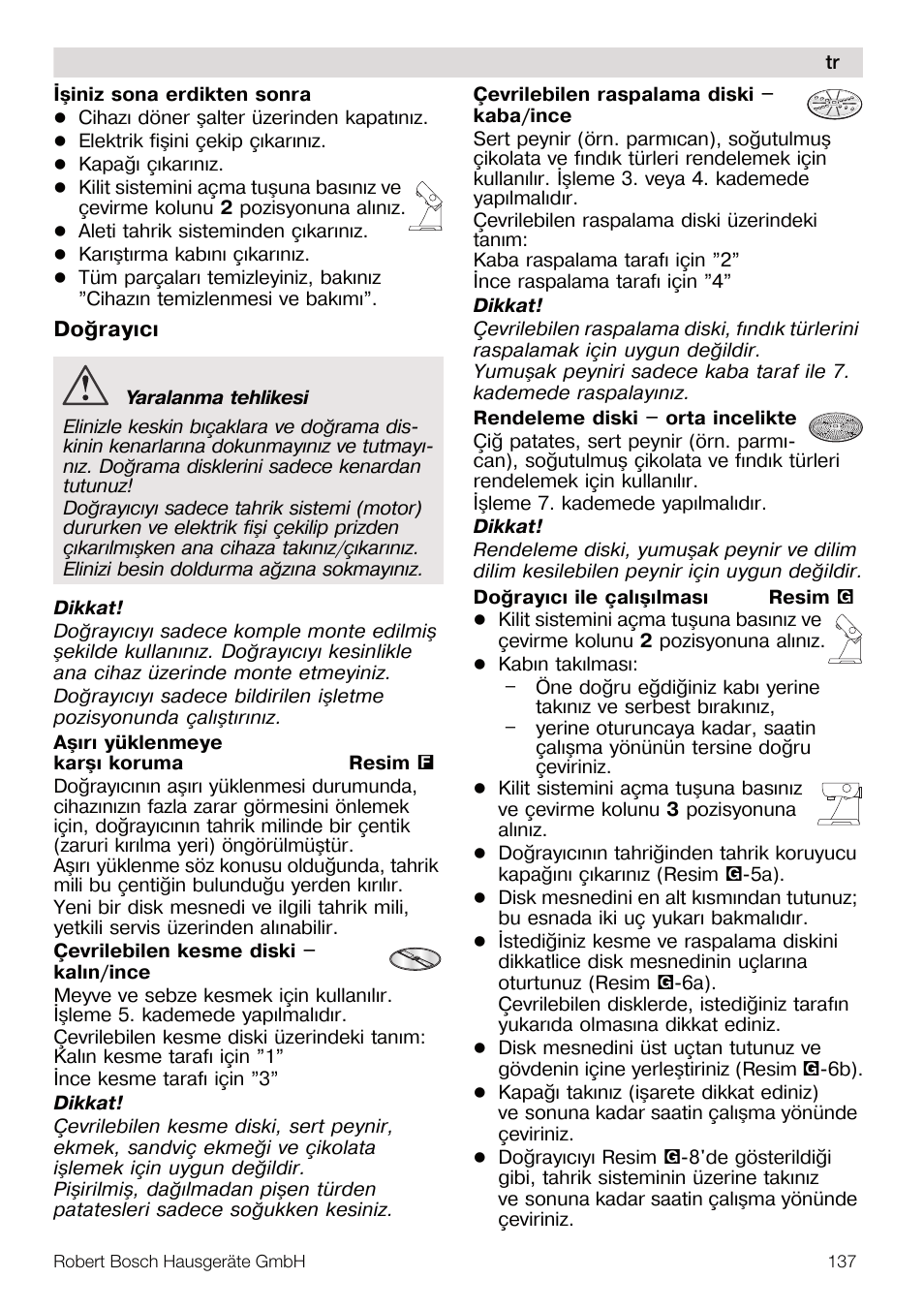 Bosch MUM56Z40 KITCHEN MACHINE 900W SILVERSILVER Styline Couleur argent argent User Manual | Page 137 / 168