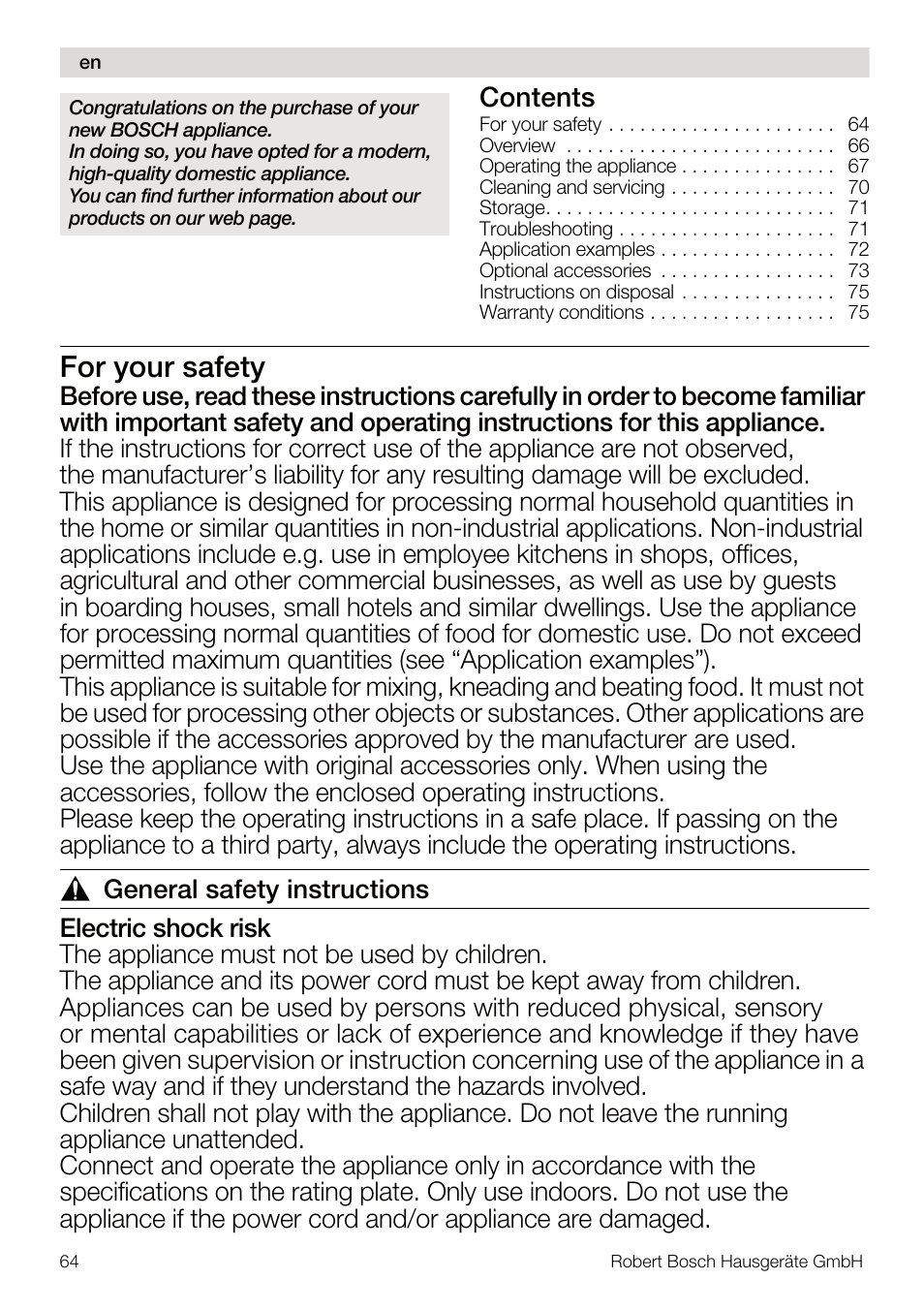 Bosch MUM56Z40 KITCHEN MACHINE 900W SILVERSILVER Styline Couleur argent argent User Manual | Page 64 / 168