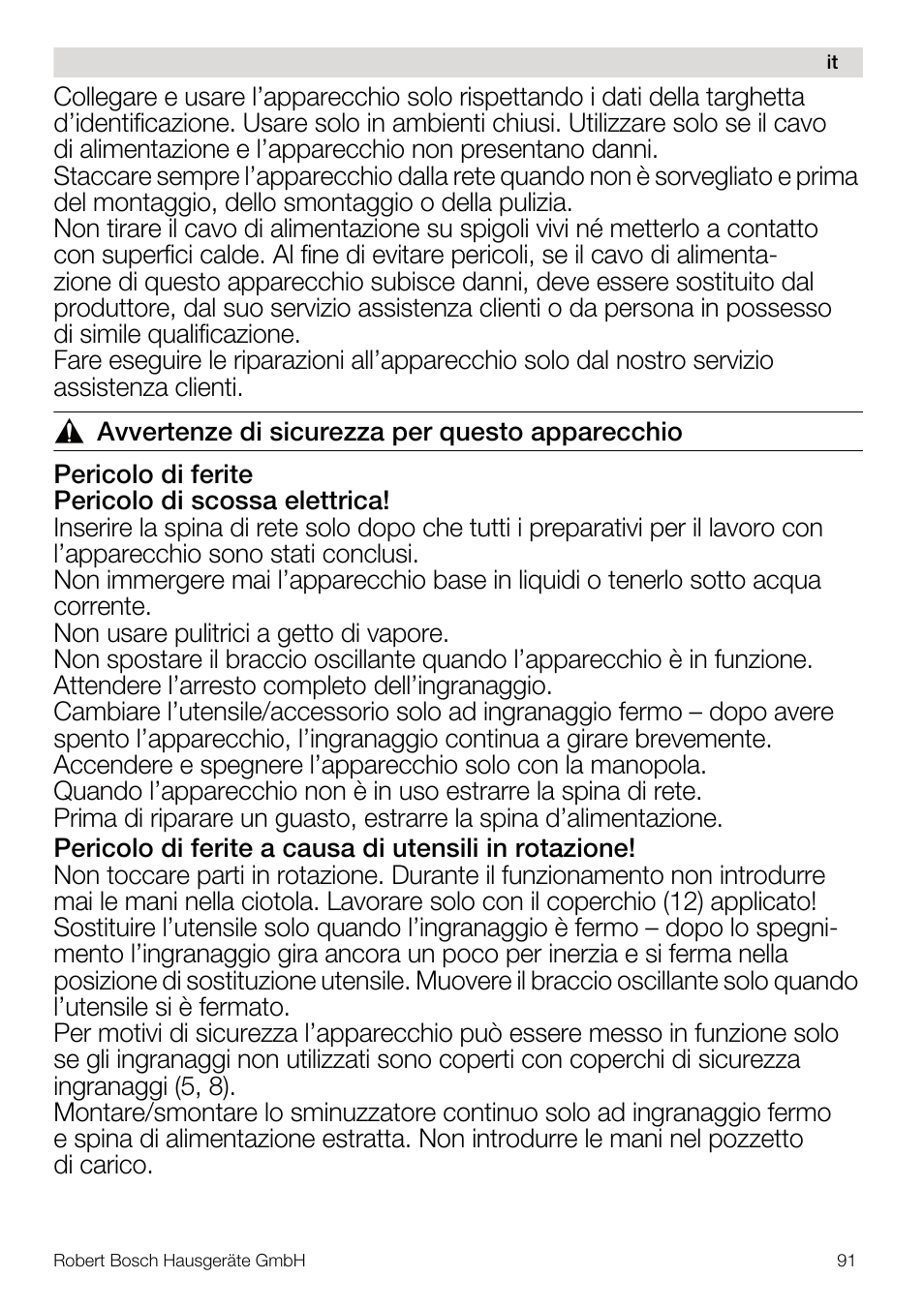 Bosch MUM56Z40 KITCHEN MACHINE 900W SILVERSILVER Styline Couleur argent argent User Manual | Page 91 / 168