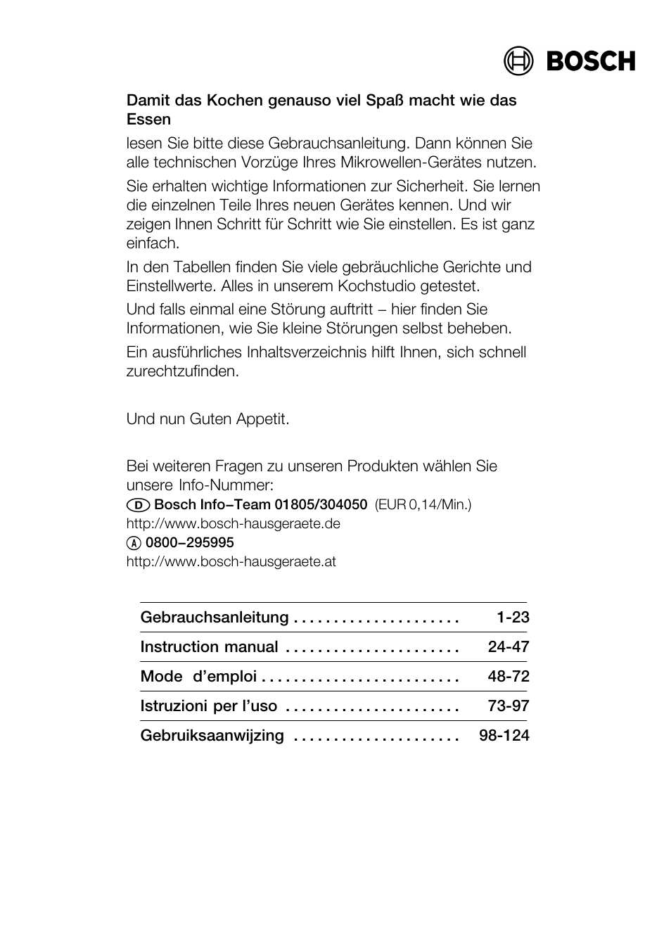 Bosch HMT82M650 - Inox Micro-ondes User Manual | 124 pages