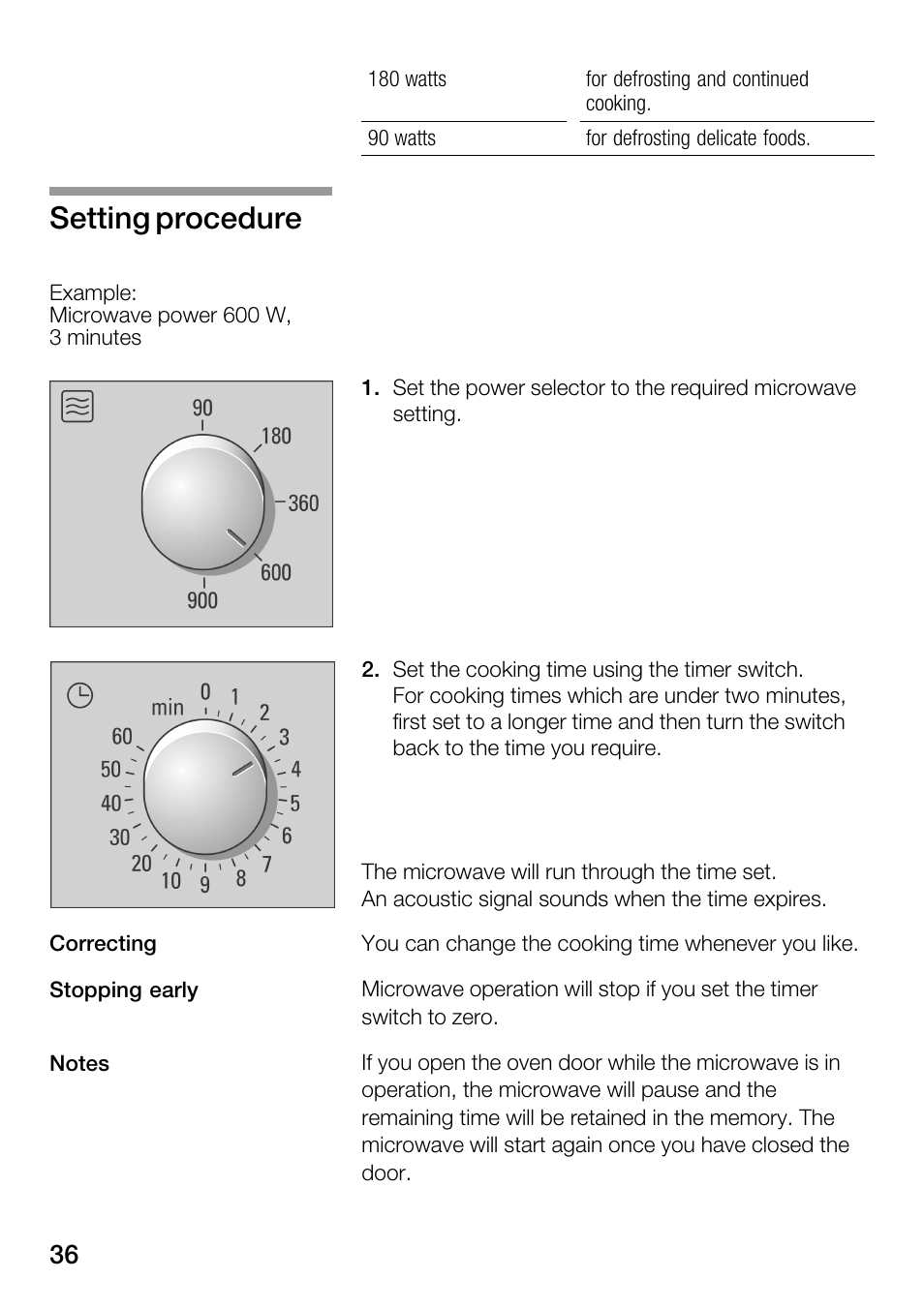 Setting procedure | Bosch HMT82M650 - Inox Micro-ondes User Manual | Page 36 / 124