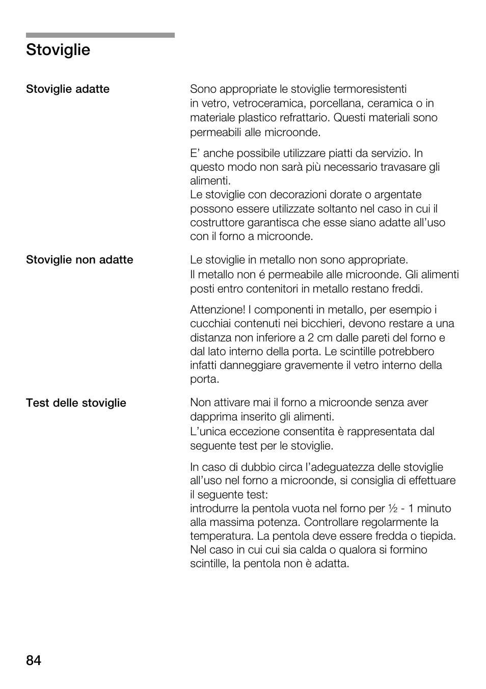 Stoviglie | Bosch HMT82M650 - Inox Micro-ondes User Manual | Page 84 / 124