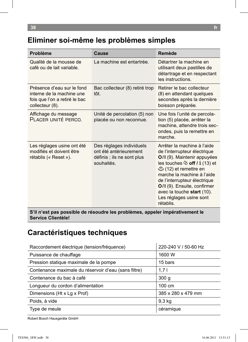 Placer unité perco | Bosch TES50621RW VeroCafe LattePro Machine à café Expresso automatique Titanium User Manual | Page 42 / 124