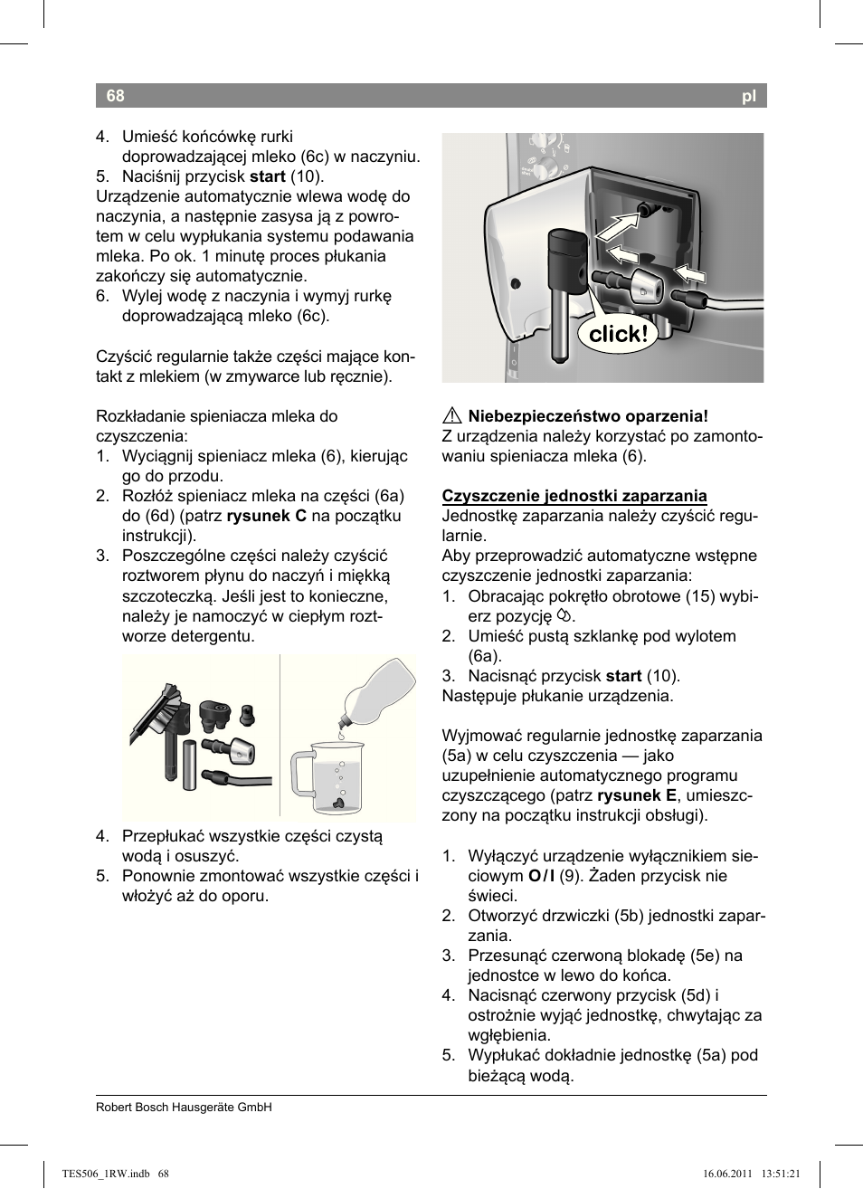 Bosch TES50621RW VeroCafe LattePro Machine à café Expresso automatique Titanium User Manual | Page 72 / 124