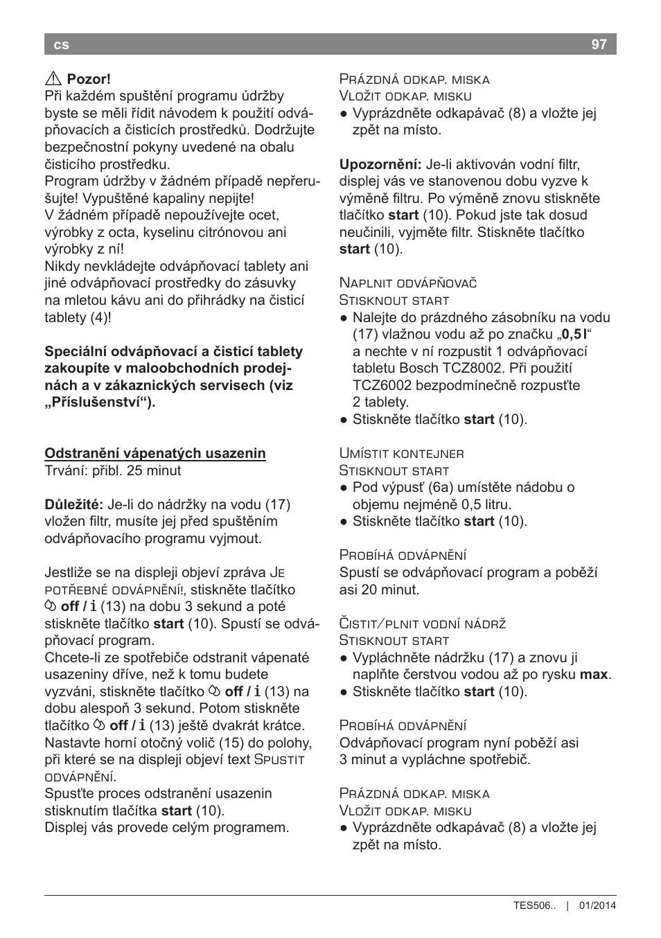 Bosch TES50621RW VeroCafe LattePro Machine à café Expresso automatique Titanium User Manual | Page 101 / 134