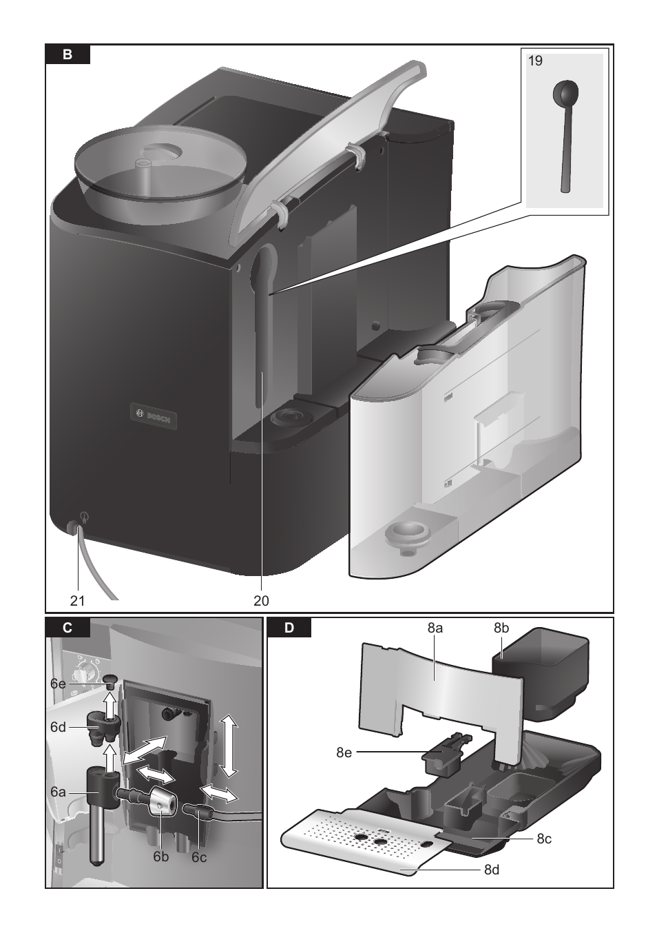 Bosch TES50621RW VeroCafe LattePro Machine à café Expresso automatique Titanium User Manual | Page 4 / 134