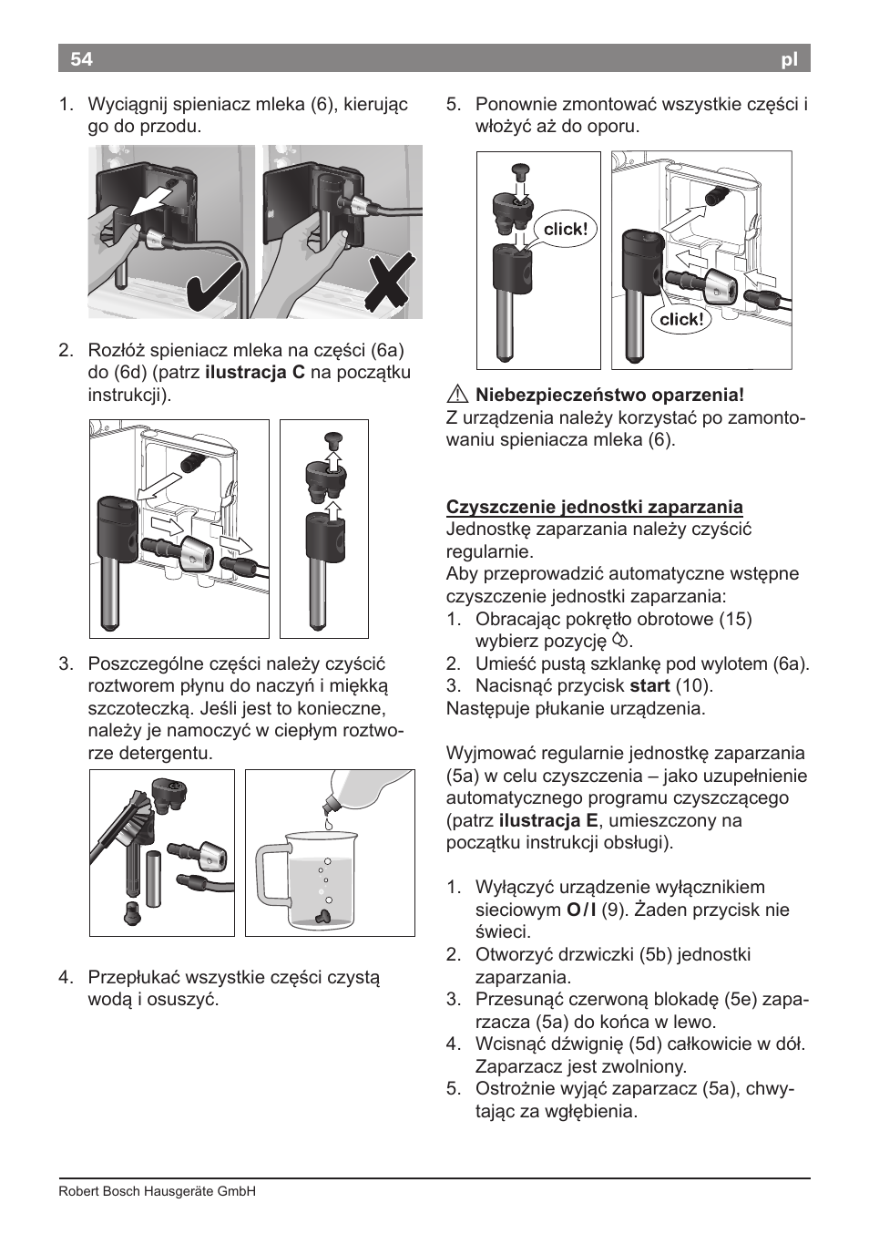 Bosch TES50621RW VeroCafe LattePro Machine à café Expresso automatique Titanium User Manual | Page 58 / 134