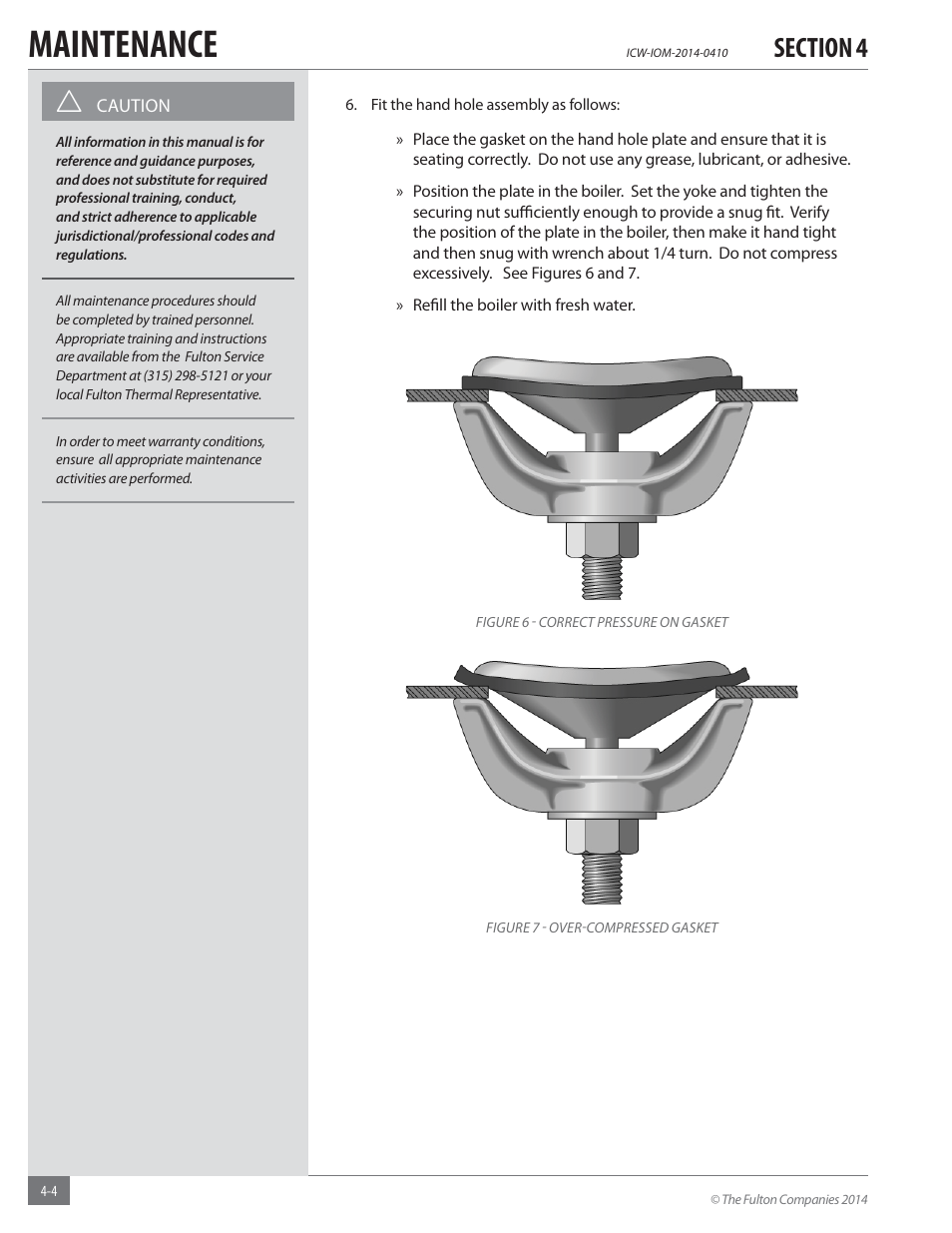 Maintenance | Fulton Classic ICX or FB-F Vertical Tubeless Boilers (Hot Water), Gas_Oil Fired User Manual | Page 34 / 52