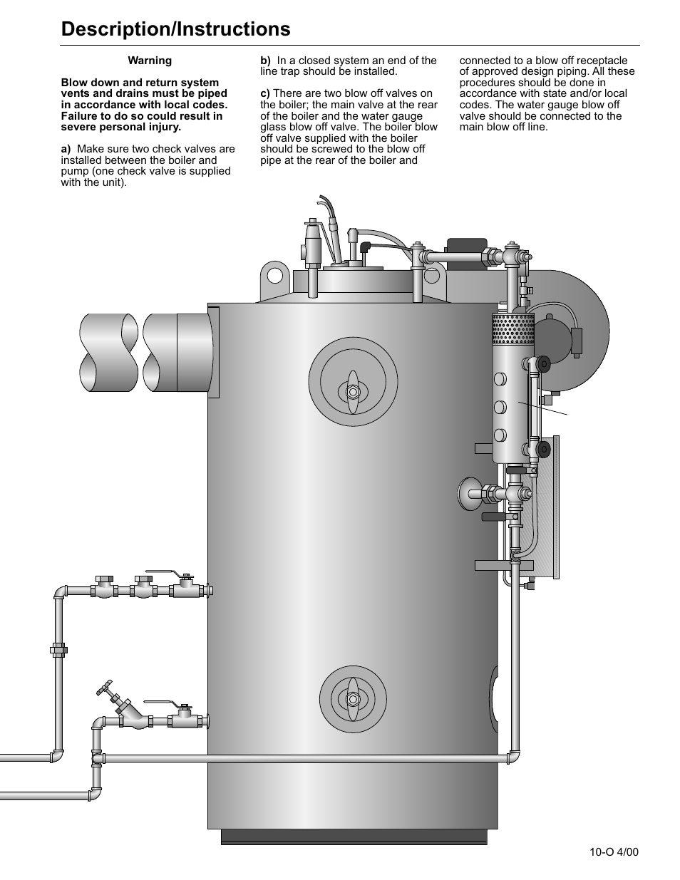 Oil fired steam boiler, Description/instructions | Fulton Classic ICX or FB-F Vertical Tubeless Boilers (Steam) Oil Fired User Manual | Page 18 / 76