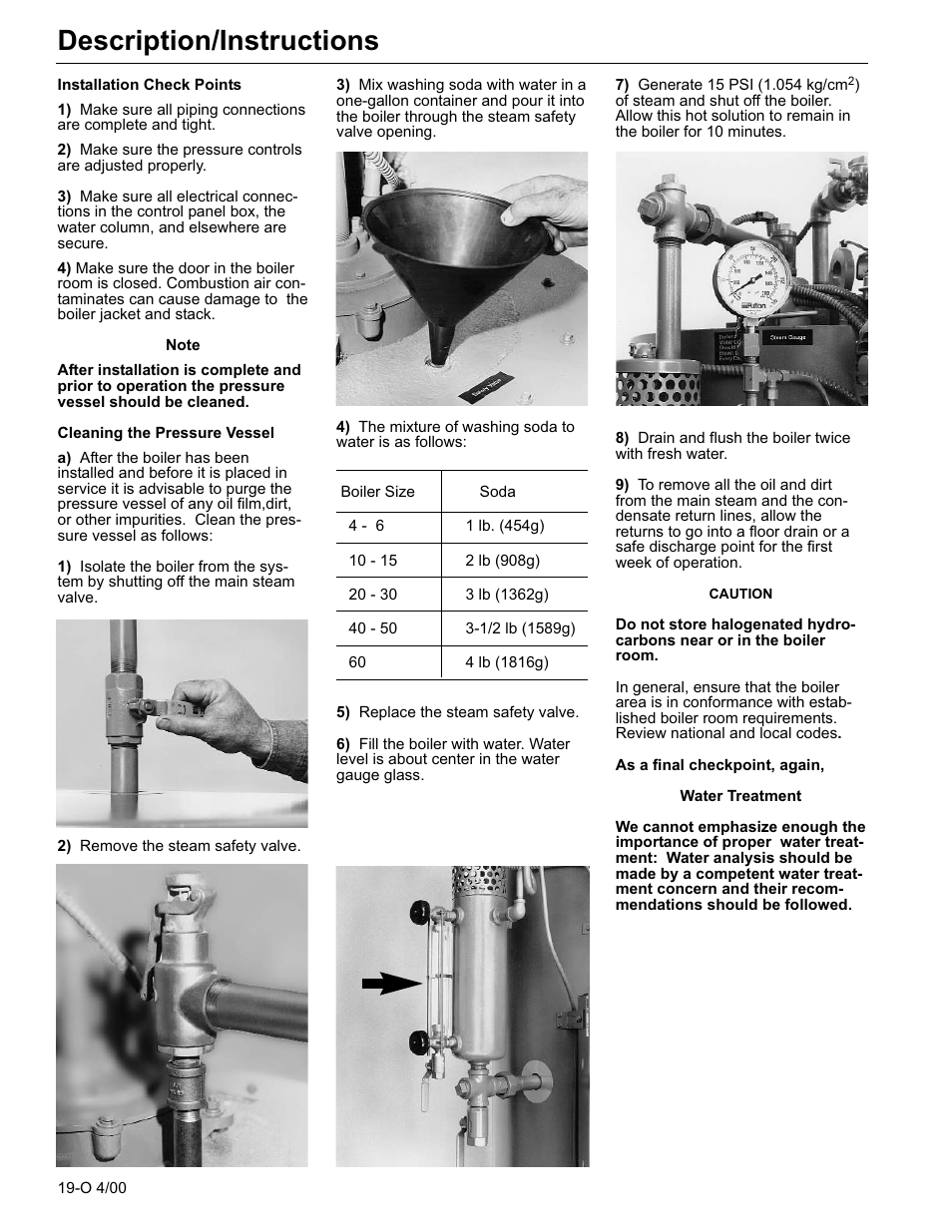 Description/instructions | Fulton Classic ICX or FB-F Vertical Tubeless Boilers (Steam) Oil Fired User Manual | Page 27 / 76