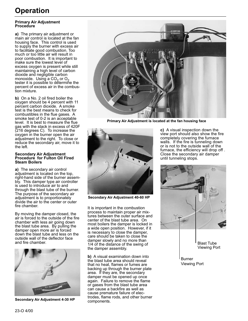 Operation | Fulton Classic ICX or FB-F Vertical Tubeless Boilers (Steam) Oil Fired User Manual | Page 33 / 76