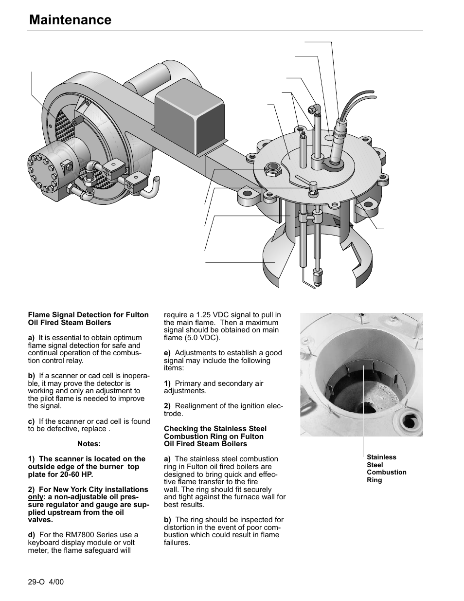 Maintenance | Fulton Classic ICX or FB-F Vertical Tubeless Boilers (Steam) Oil Fired User Manual | Page 39 / 76