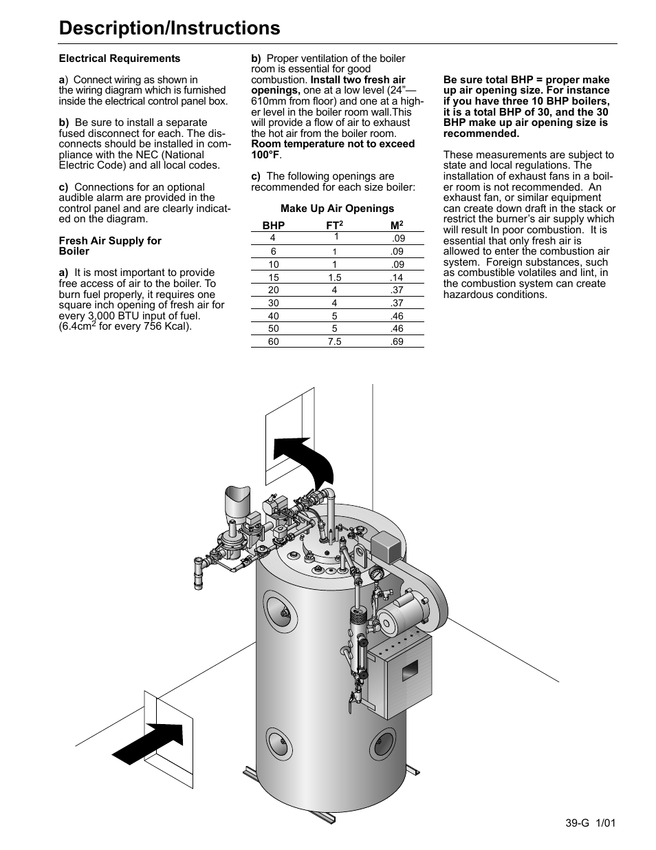 Description/instructions | Fulton Edge ICX or FB-F Vertical Tubeless Boilers (Steam), Gas Fired User Manual | Page 46 / 102