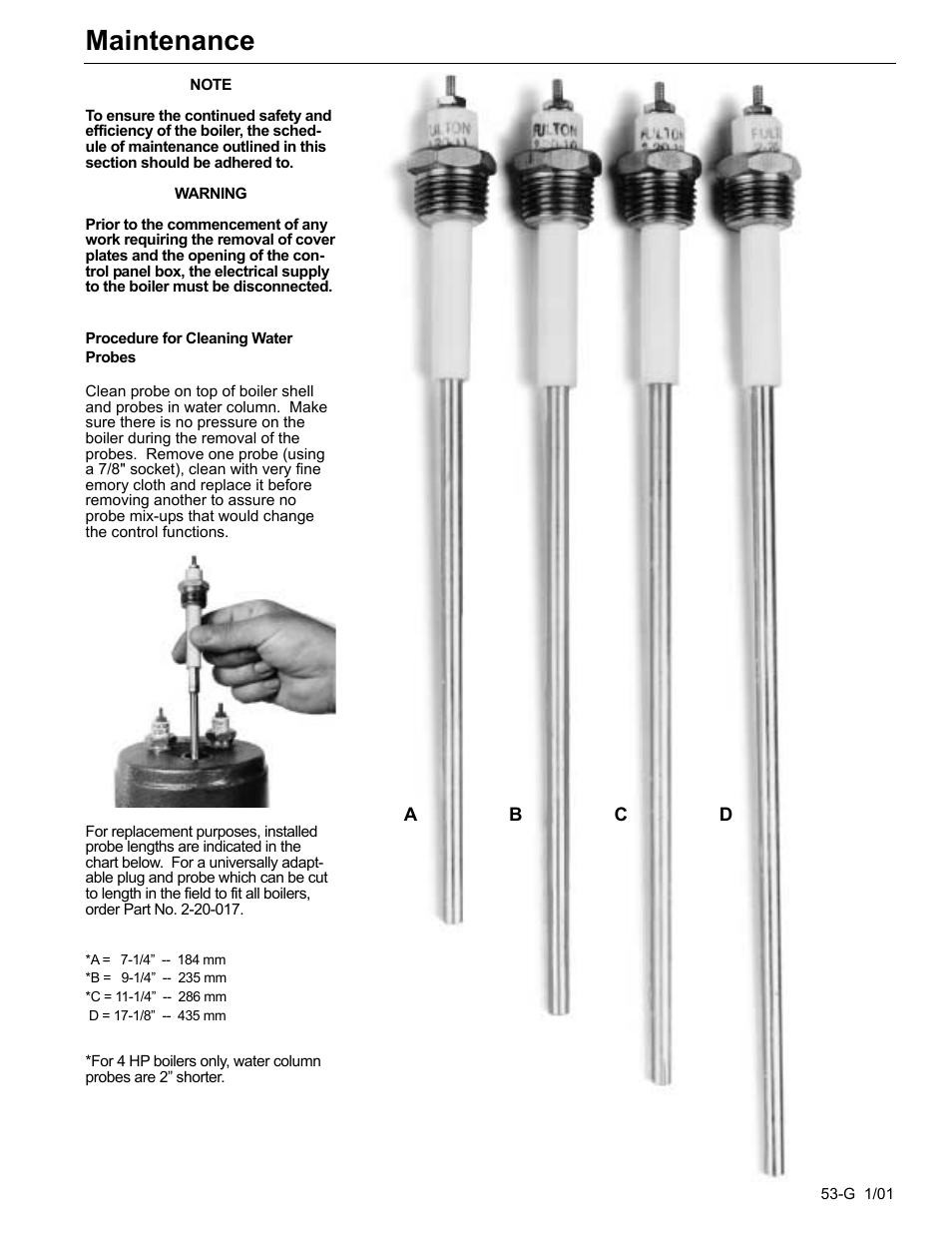 Maintenance | Fulton Edge ICX or FB-F Vertical Tubeless Boilers (Steam), Gas Fired User Manual | Page 62 / 102