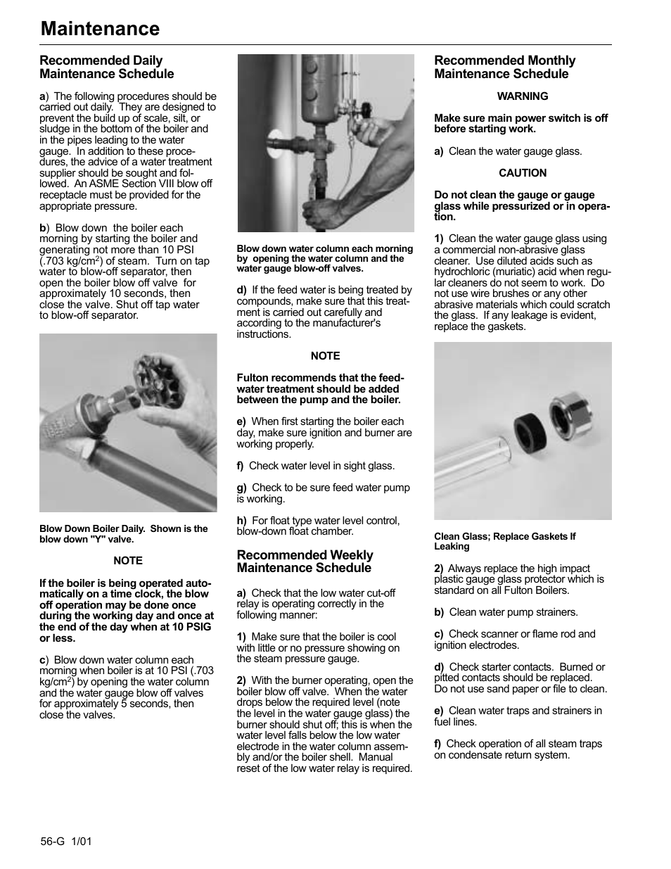 Maintenance | Fulton Edge ICX or FB-F Vertical Tubeless Boilers (Steam), Gas Fired User Manual | Page 65 / 102