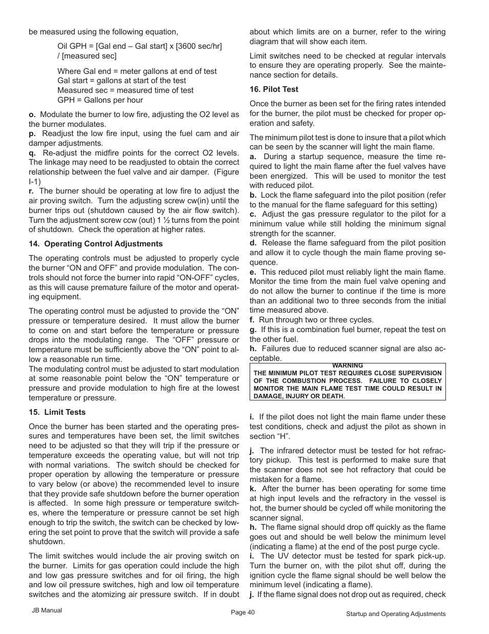 Fulton VMP Webster Oil_Combo Burner User Manual | Page 40 / 52