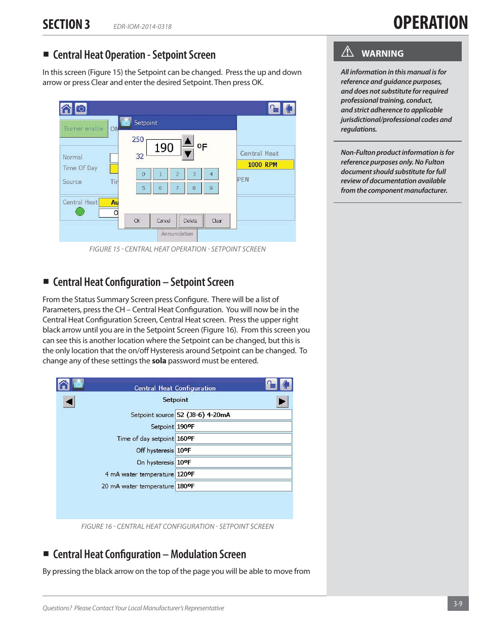 Operation | Fulton Endura (EDR) Condensing Hydronic Boiler User Manual | Page 43 / 68